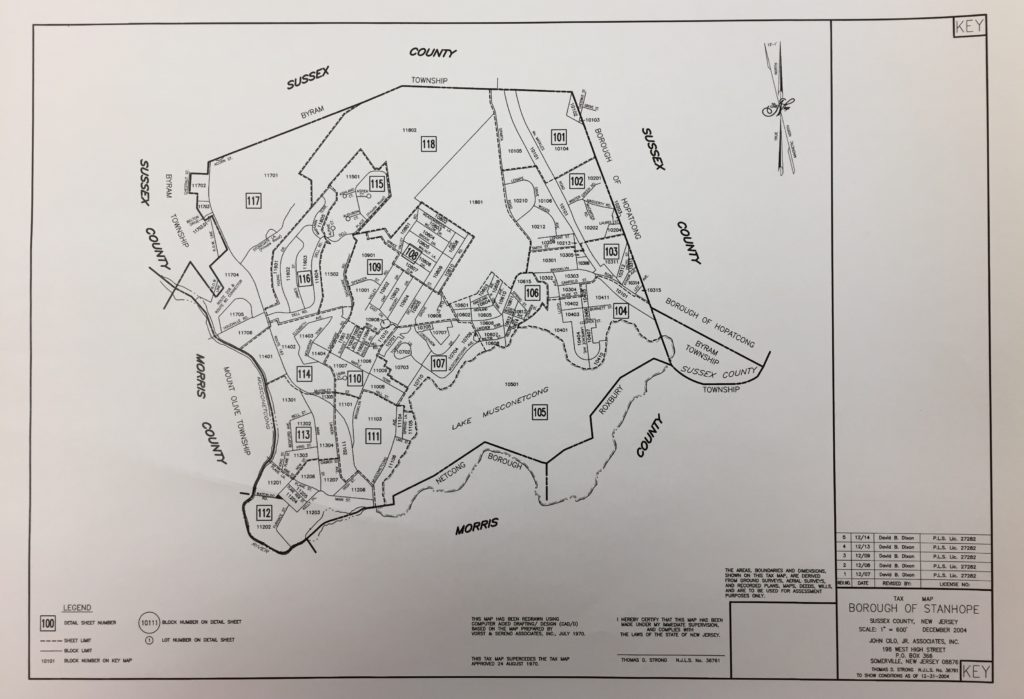 Tax and Zoning Maps Borough of Stanhope